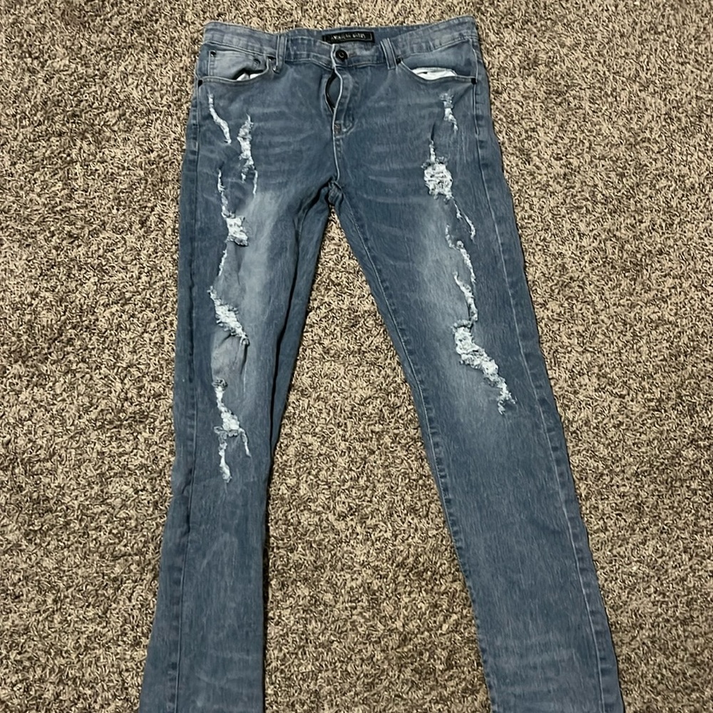 Blue denim pants
